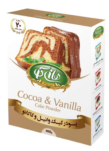 پودر کیک وانیل و کاکائو